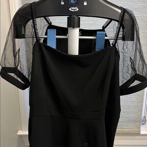 Peplum top with Sheer Sleeves